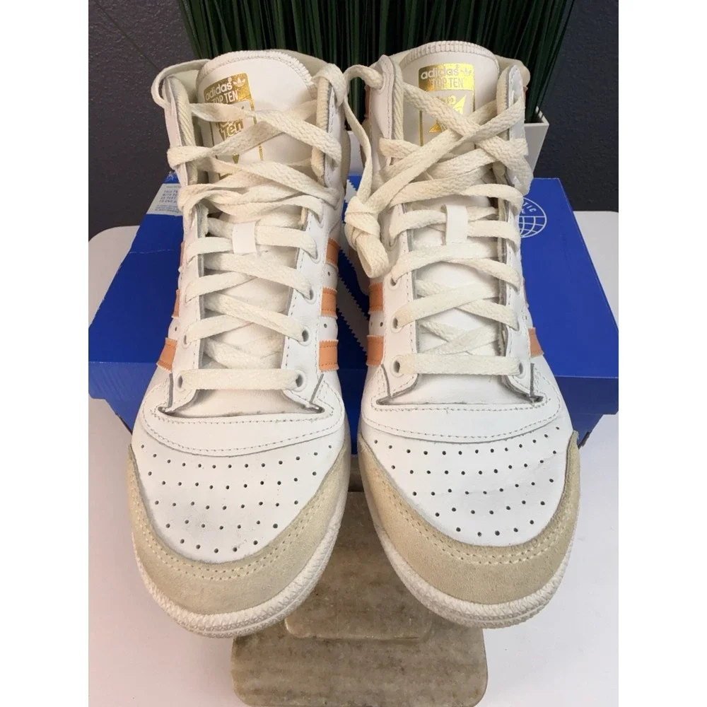 Adidas Top Ten Hi-Top Shoes Women's 7.5 Sneakers White Ambient Blush H00271